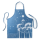 Kitchen apron “Moonlight Blue” – Dubrovnik design by BURA