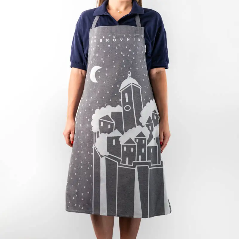 Grey Dubrovnik Cotton Apron - Image 3