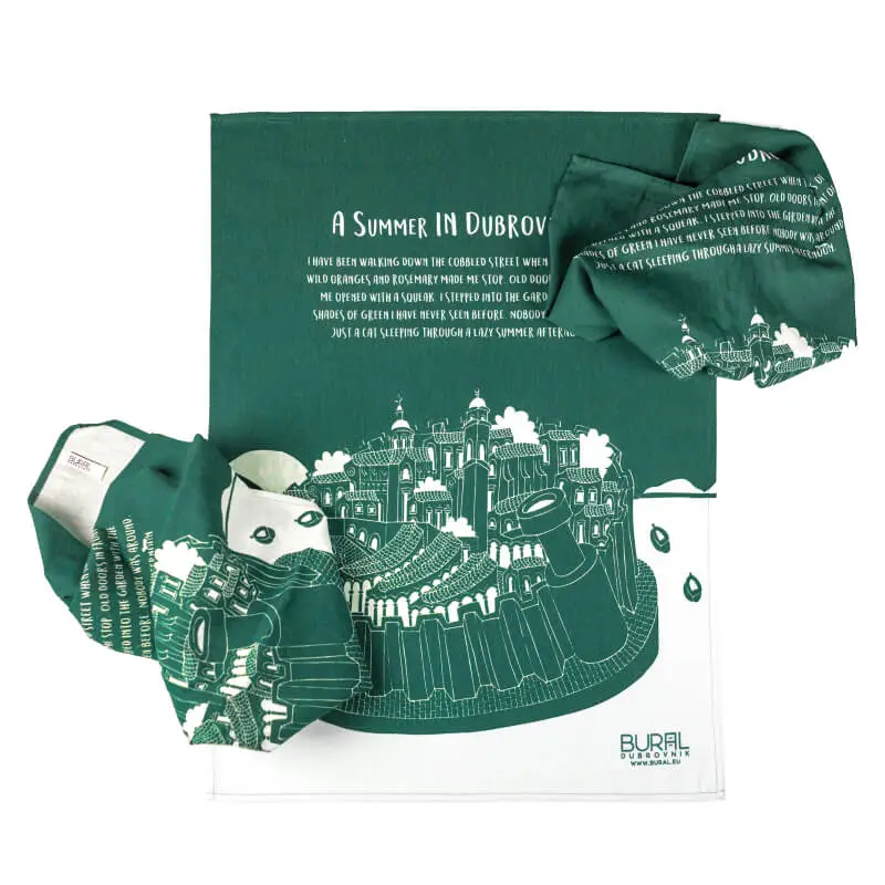 Dubrovnik Kitchen Towel – Green - Image 5