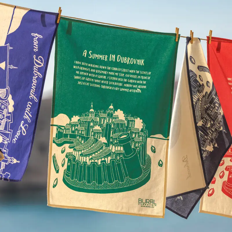 Dubrovnik Kitchen Towel – Green - Image 3