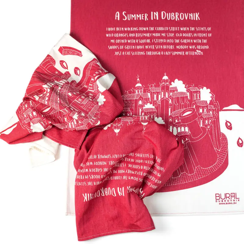 Dubrovnik Kitchen Towel – Red - Image 5