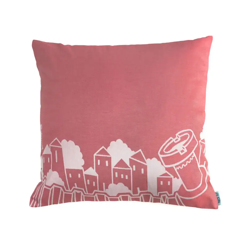 Red Dubrovnik Cotton Pillowcase