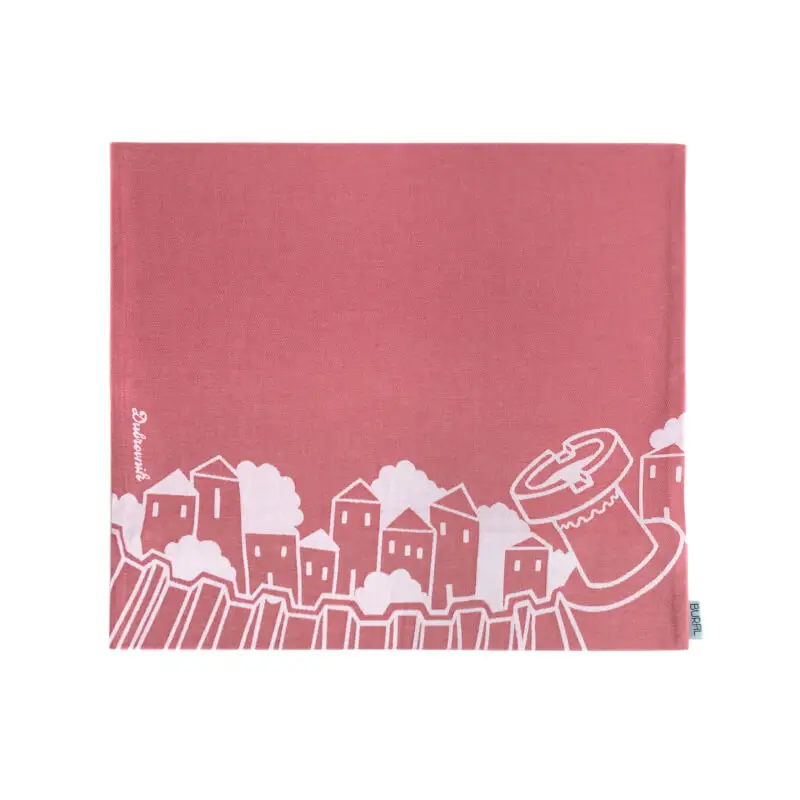 Red Dubrovnik Cotton Pillowcase - Image 2