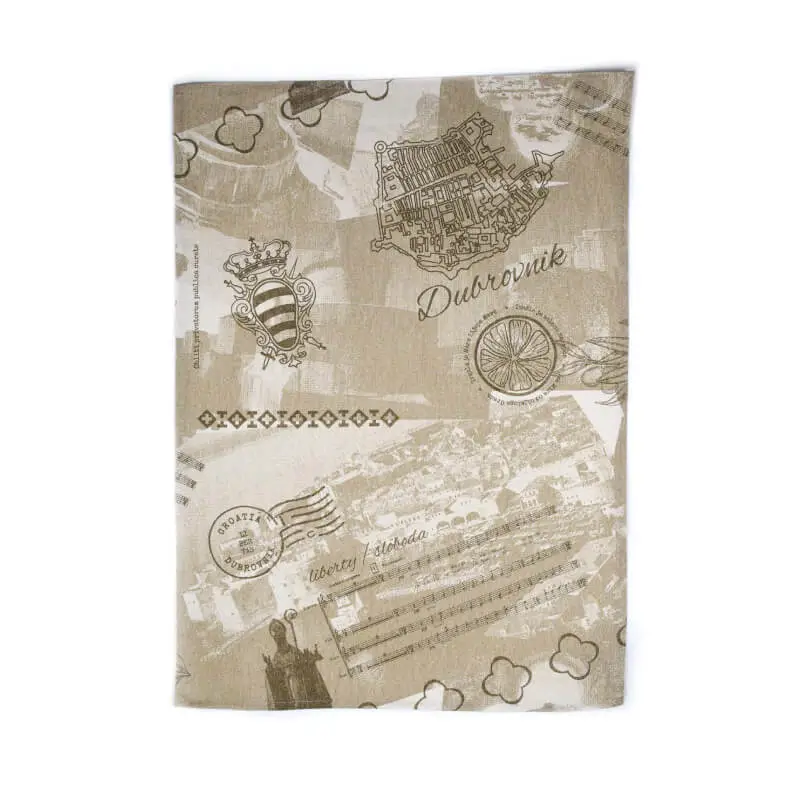 Retro Dubrovnik Kitchen Towel