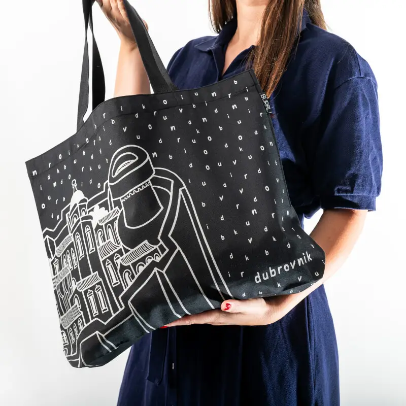 Black Dubrovnik Tote Bag - Image 3